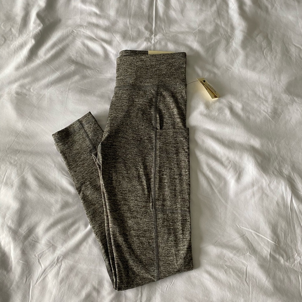 Heather Grey High Rise Ankle Leggings